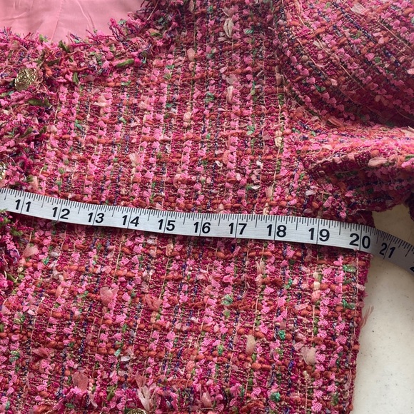 Vita Grace Boucle Style Pink Blazer - Picture 9 of 11